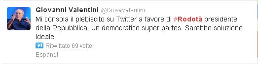 Tweet Valentini Rodotà