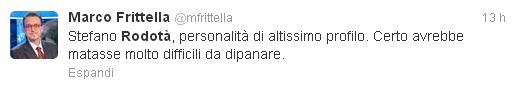 Tweet frittella rodota