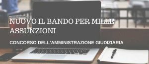 Concorso dell’Amministrazione giudiziaria.