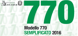 modello 770 scadenza 2016