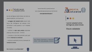 pagamento servizi ipotecari e catastali
