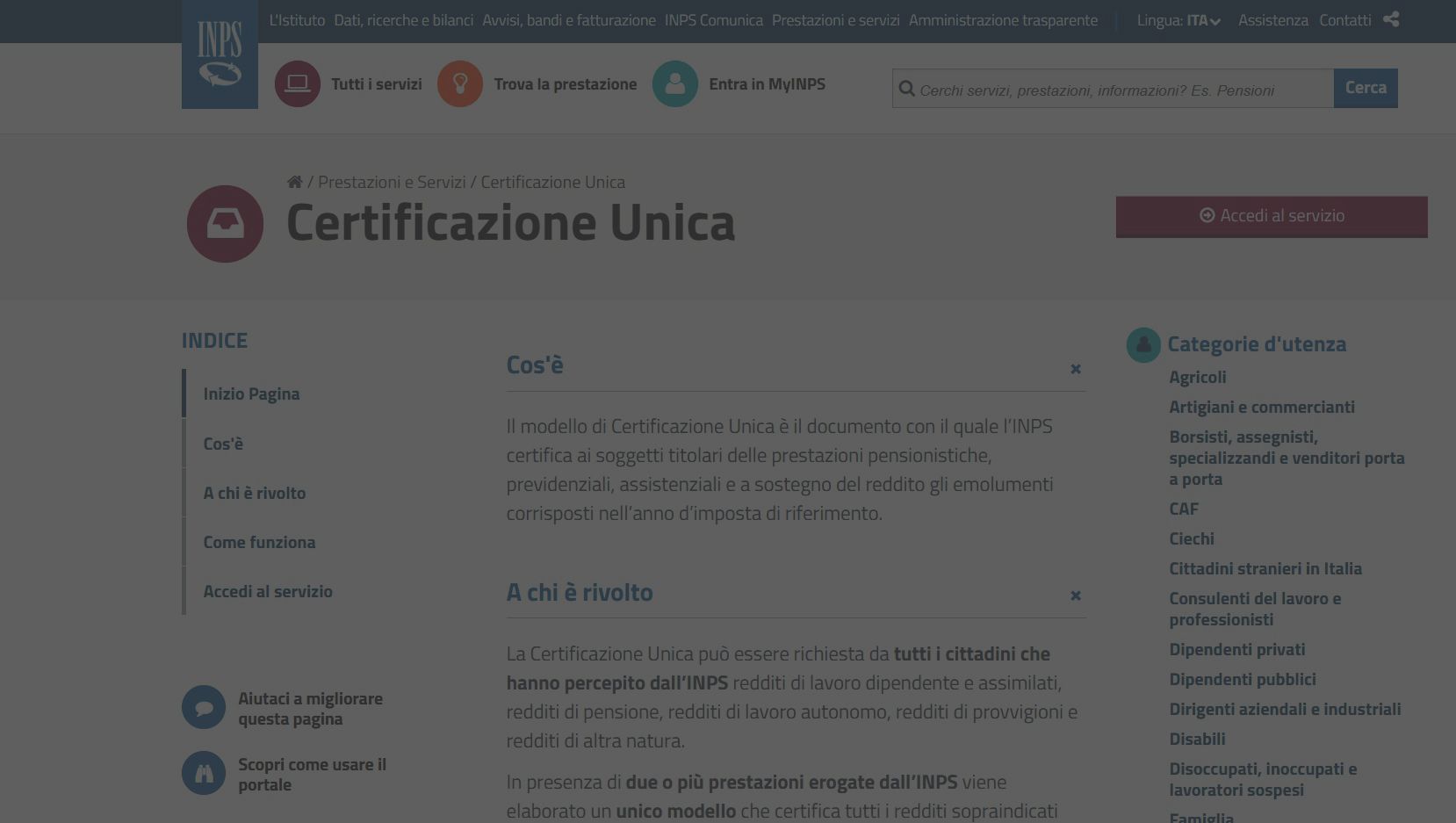 Certificazione Unica Inps 2019 è Disponibile Online Come