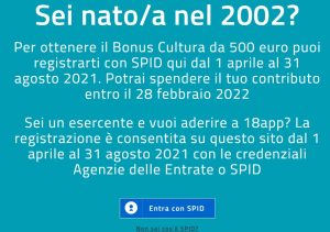 Bonus cultura 500 euro 2023 per i nati nel 2004: come richiederlo, cosa  comprare e scadenze