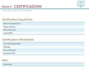 curriculum studente