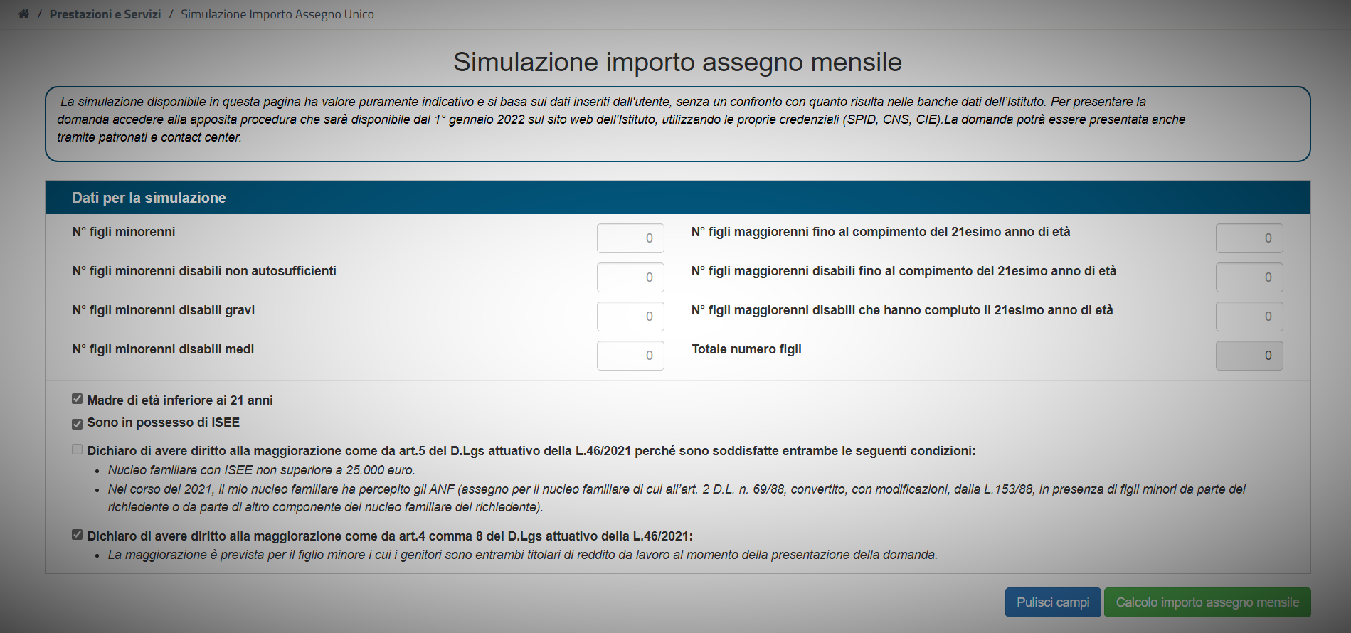 Assegno unico universale, online il simulatore: come calcolare l