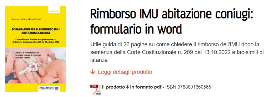 Formulario rimborso IMU