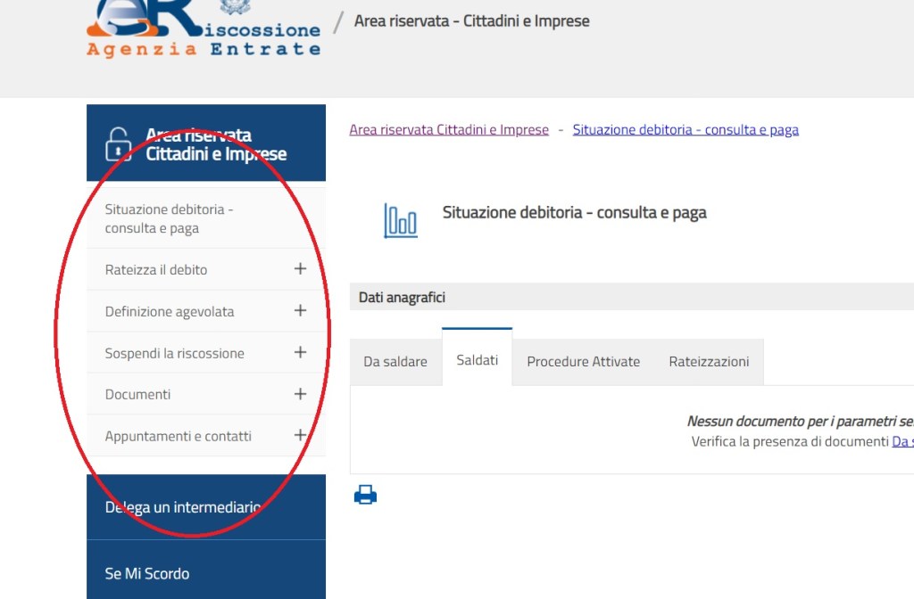 debito con agenzia entrate cosa fare