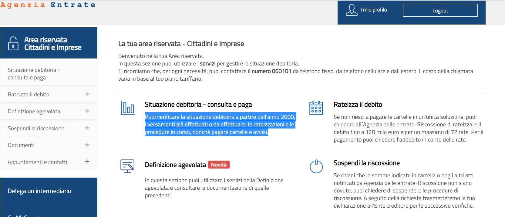 Come sapere se ho un debito con l