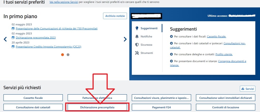 precompilata 730 2023 2