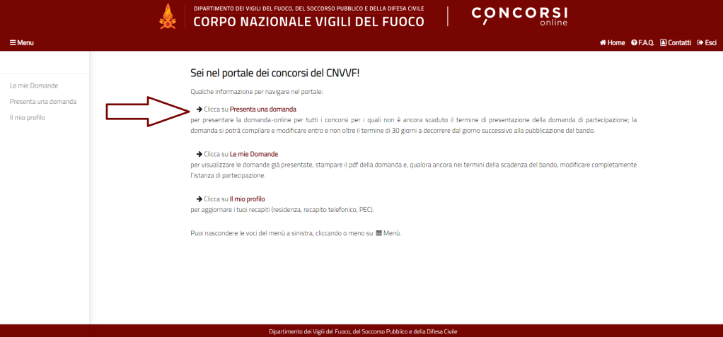 concorso vigili del fuoco homepage