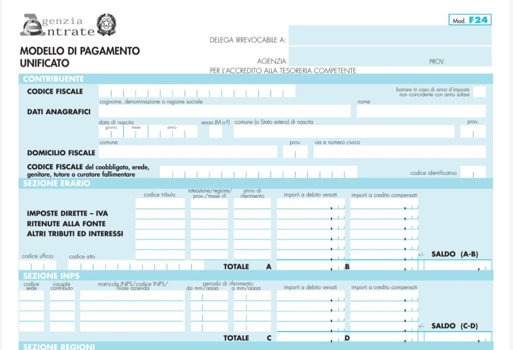 Modello F24 unificato 1