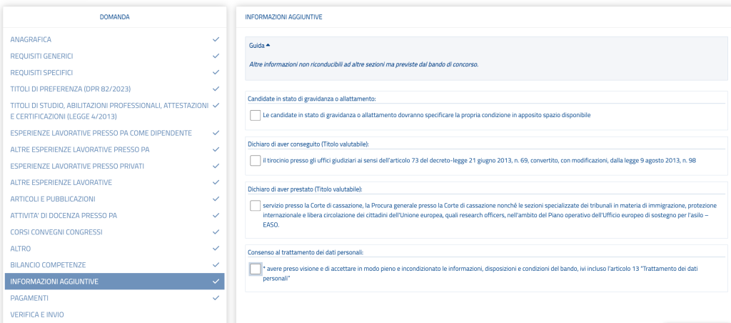 concorso ufficio del processo 2024 informazioni aggiuntive