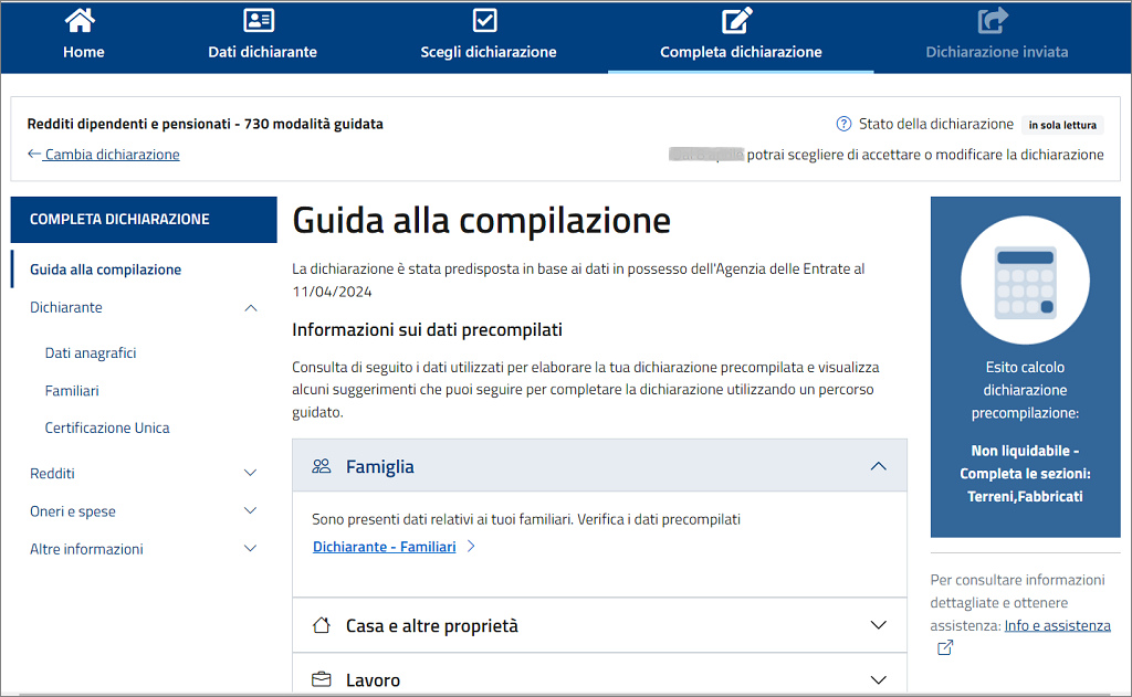 730/2024 online semplificato: guida alla consultazione e compilazione, passo per passo