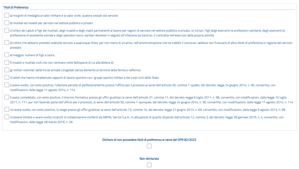 Concorso ATS 2025 titoli di preferenza