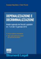 Depenalizzazione e decriminalizzazione