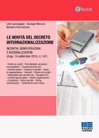 Le novità del decreto internazionalizzazione - Ebook versione Epub