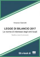 Legge di Bilancio 2017: le norme di interesse per gli Enti locali